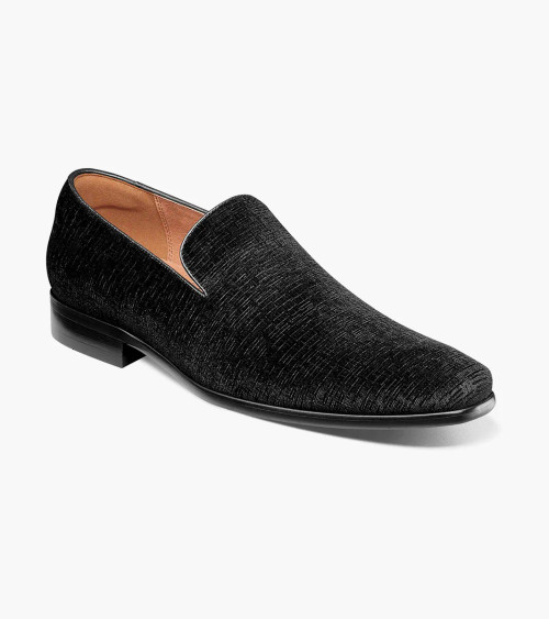 Florsheim Postino  Plain Toe Velvet Slip On Black 