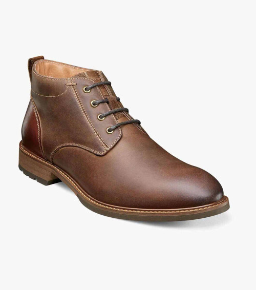 Florsheim Lodge Plain Toe Chukka Boot Brown Crazy Horse