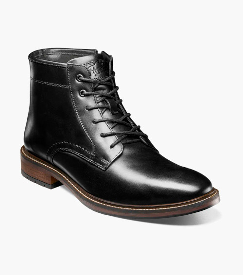 Florsheim Forge Plain Toe Lace Up Boot Black 