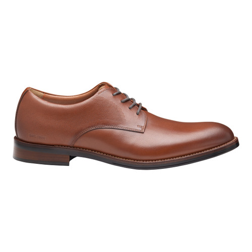 Johnson & Murphy Men's Copley Plain Toe Cognac Waterproof Full Grain