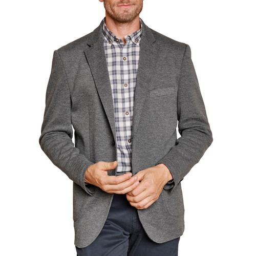 Johnston & Murphy XC FLEX KNIT BLAZER WITH REMOVABLE HOODED BIB  Gray 