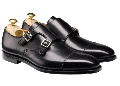 Crockett & Jones Lowndes Dark Brown Double buckle Monk Strap Calf