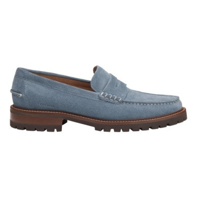 Johnston & Murphy Men's Collier Penny Loafer Denim Suede 