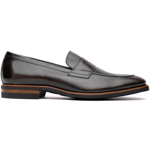Zelli Roma Hand Burnished Penny Loafers Gray Clearance Only