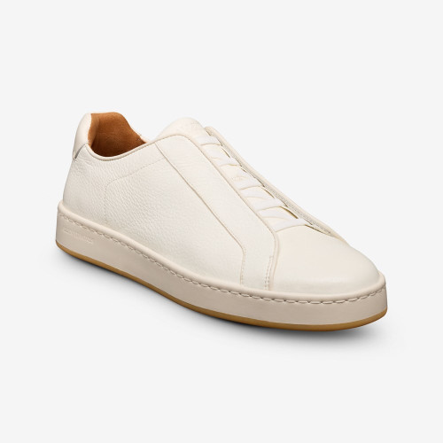 Allen Edmonds Banks Court Slip-on Stretch-lace Sneaker White Leather