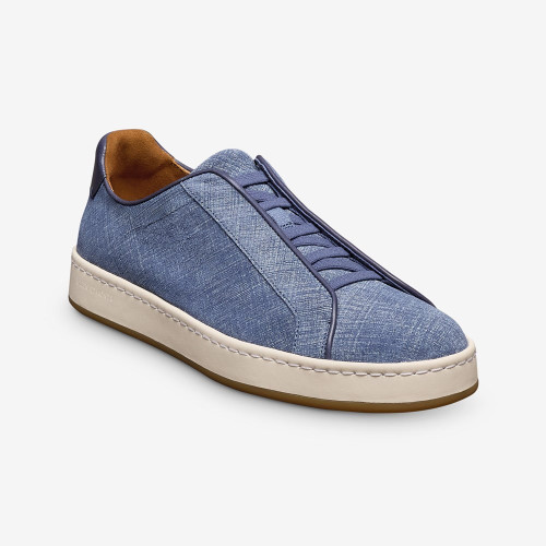 Allen Edmonds Banks Court Slip-on Stretch-lace Sneaker Denim Printed Suede