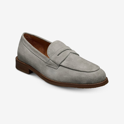 Allen Edmonds Como Penny Loafer Piombo Grey Suede