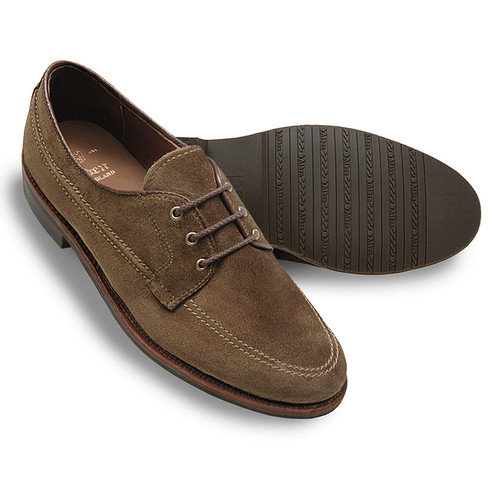 Alden Unlined Mocc Toe Blucher Snuff Suede #735L - Sherman