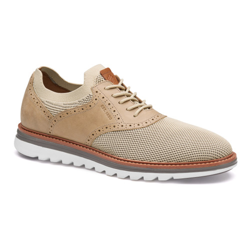 Johnston & Murphy Men's Braxton Knit Saddle Beige Knit/Nubuck