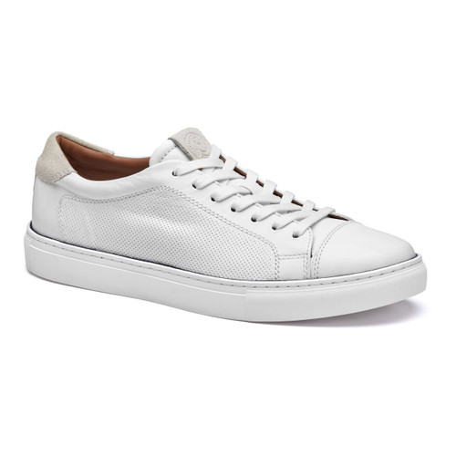 Johnston & Murphy Luther Perfed Lace-To-Toe White Sheepskin 