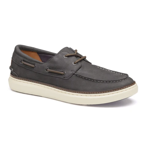 Johnston & Murphy McGuffey 2 Boat Shoe Gray Nubuck 