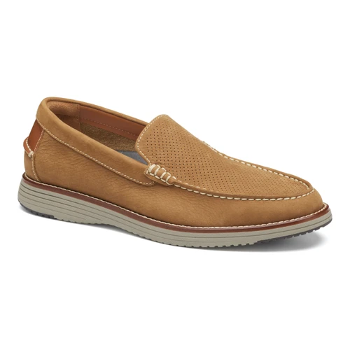 Johnston & Murphy UPTON Perfed Venetian Loafer Snuff Nubuck 