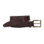 Johnston & Murphy Deaton Leather Belt Dark Brown