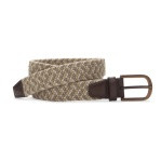 Johnston & Murphy Woven Stretch-Knit Belt Tan Multi