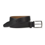 Johnston & Murphy Bosworth Smooth Leather Belt Black