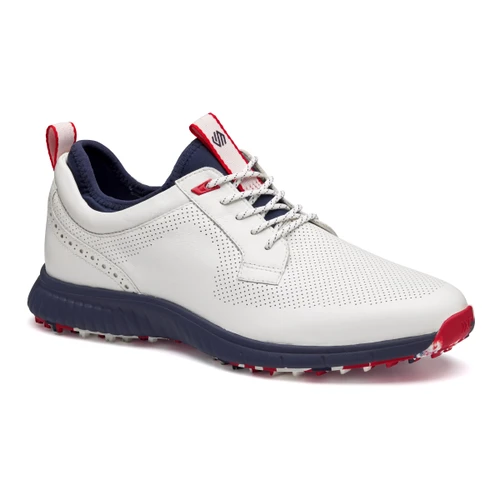 Johnston & Murphy H6-Luxe Hybrid White/Navy Waterproof Full Grain 