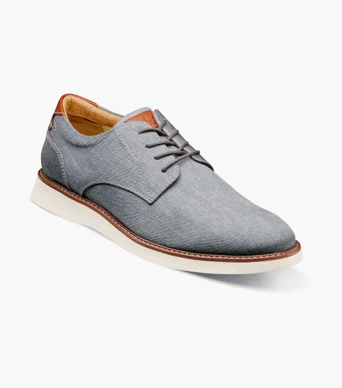 Florsheim Launch Canvas Plain Toe Oxford Gray 