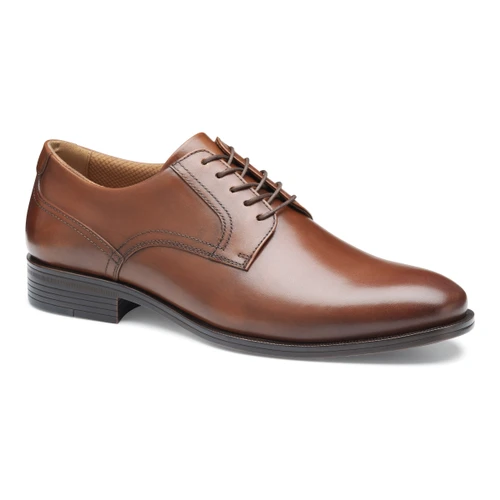 Johnston & Murphy Reeve Plain Toe Brown Full Grain