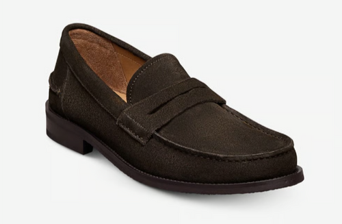 Allen Edmonds Sorrento Penny Loafer Bitter Chocolate Suede