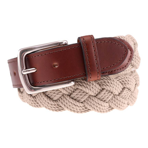 Sherman Brothers Savannah Cotton Braid Belt Khaki