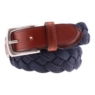 Sherman Brothers Savannah Cotton Braid Belt Navy