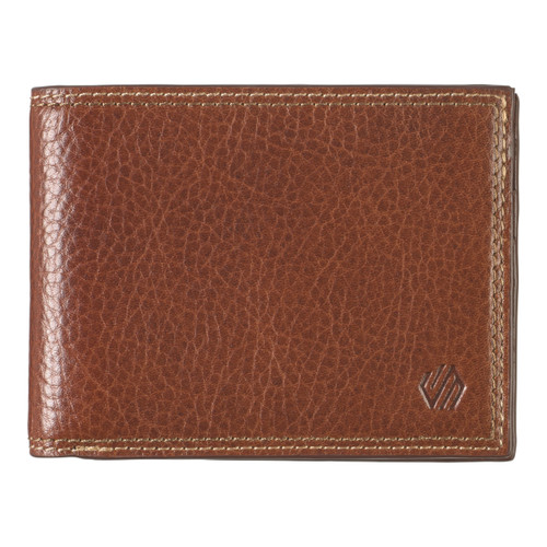 Johnston & Murphy Double Contrast Stitch Billfold Wallet Tan