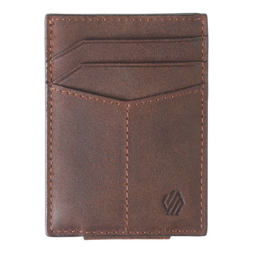 Johnston & Murphy Rhodes Front Pocket Wallet Brown Oiled