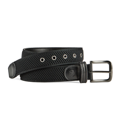 Johnston & Murphy Amherst Engineered Knit Belt Black