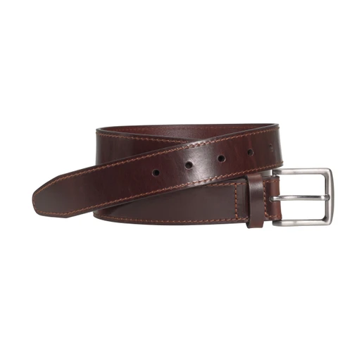 Johnston & Murphy Glazed Leather Belt Brown