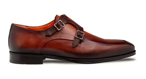 Mezlan Berkshire Double Monk Strap Cognac/Rust