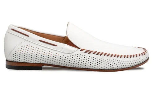 Mezlan Tossa Nubuck Moccasin Bone