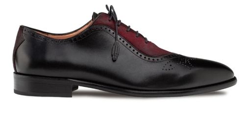 Mezlan Eagle Calf/Suede Oxford Black/Wine
