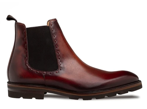 Mezlan Bromley Lug Sole Chelsea Boot Cognac Rust