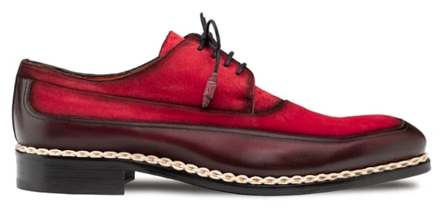 Mezlan Summit Calf/Suede Lace Up Burgundy/Red