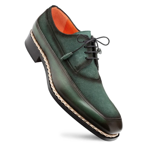 Mezlan Summit Calf/Suede Lace Up Forest/Green