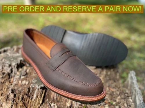 LIMITED Edition "Chestnut Street" Smooth Tobacco Chamois Leisure Slip on WITH LEISURE 3 RUBBER SOLE. #D2210L DEPOSIT ONLY