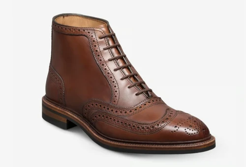 Allen Edmonds McAllister Wingtip Oxford Dress Boot Chili Leather 