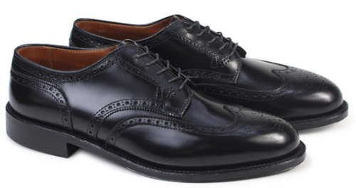 Alden - Men's Black Calfskin Wing Tip Blucher