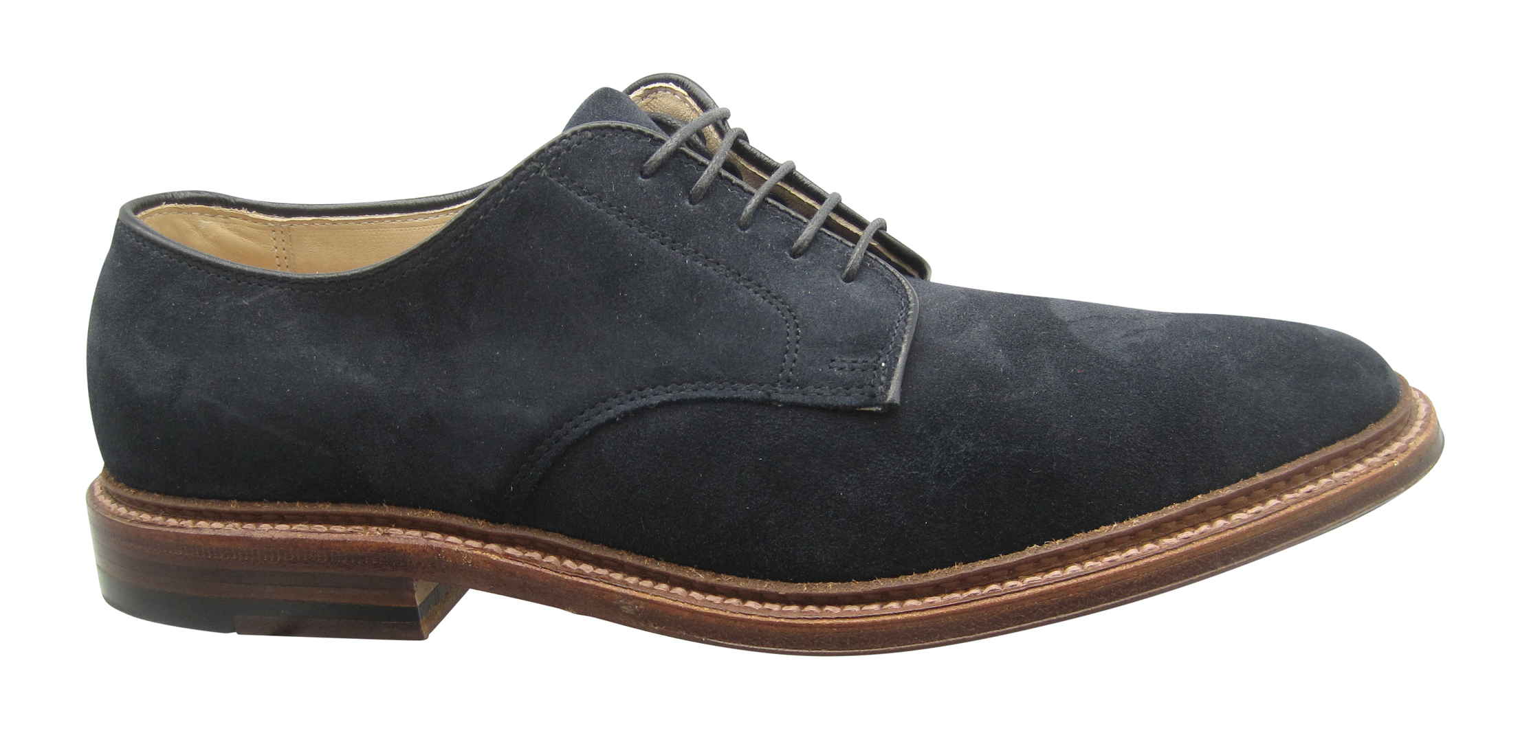 ALDEN 29331F スエード プレーントゥ ネイビー 別注 ダイナイト 29331F Unlined Suede Plain Toe Blucher (Navy Suede) – The