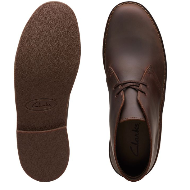 clarks bushacre 2 dark tan leather