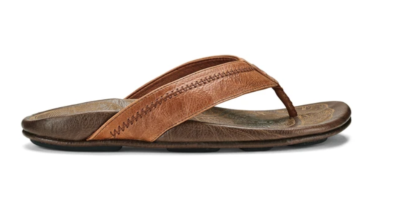 Olukai Men's Hiapo Sandals Rum/Dark Wood