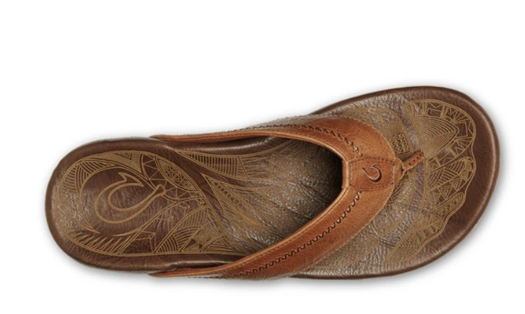 Olukai Men's Hiapo Sandals Rum/Dark Wood - Sherman Brothers Inc