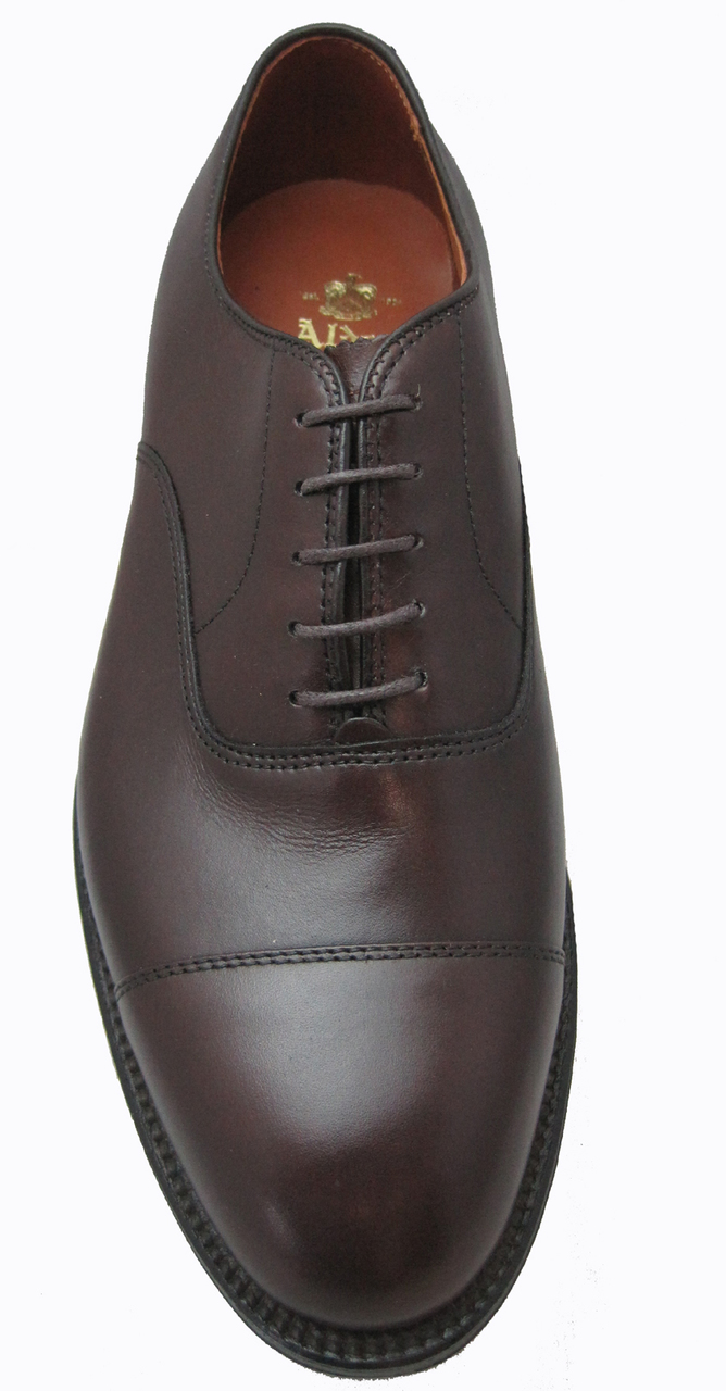 Alden Straight Tip Bal Dark Brown Calfskin #920 - Sherman Brothers Inc