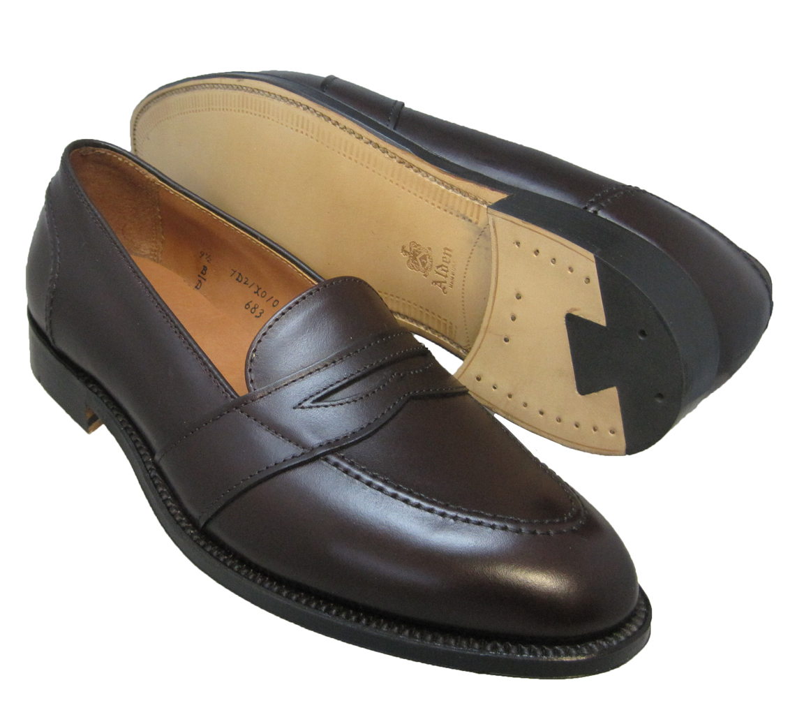 Alden Full Strap Slip-On Burgundy Calfskin #683 Sherman Brothers Inc