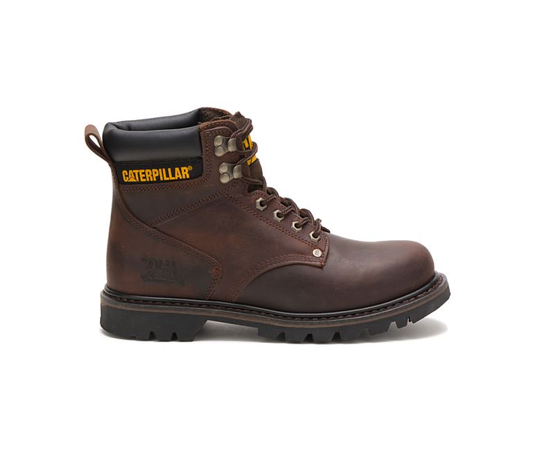 CAT Footwear Men's Second Shift Soft Toe Work Boot Dark Brown