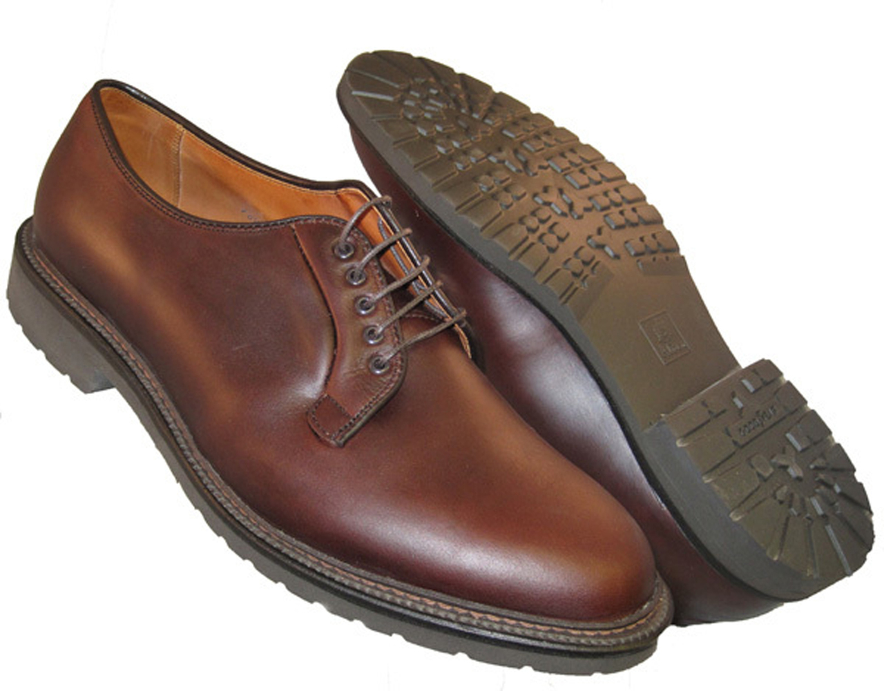 Alden Men's Plain Brown Aniline Blucher