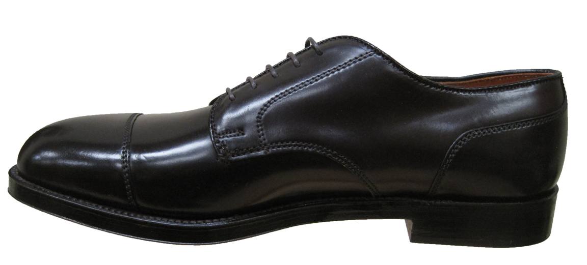 Alden Straight Tip Blucher Black Shell Cordovan #2161 - Sherman Brothers Inc