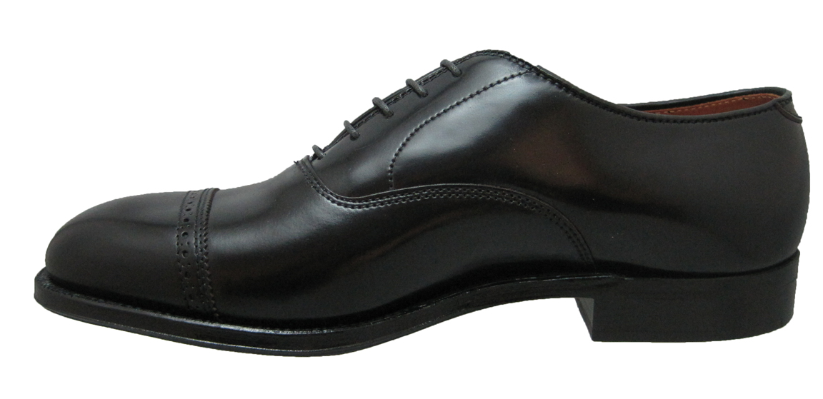 ALDEN Black SHELL CORDOVAN PERFORATED CAP TOE BAL OXFORD  display picture 2
