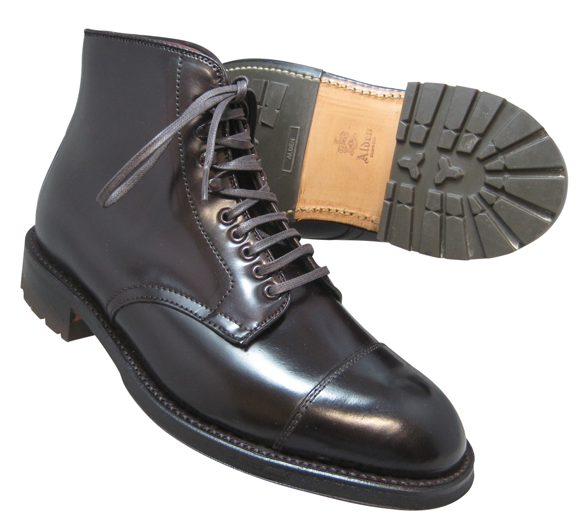 alden cap toe boot