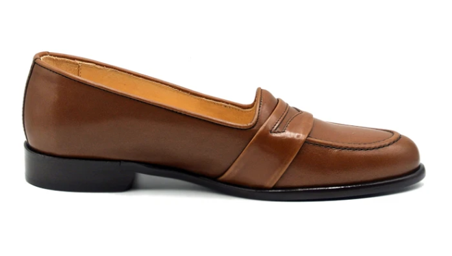 Zelli Savannah Italian Calfskin Penny Loafer Chili - Sherman